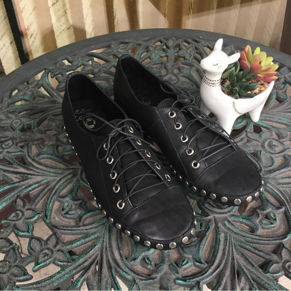 Calleen Cordero Handcrafted Leather Oxfords Size 8
